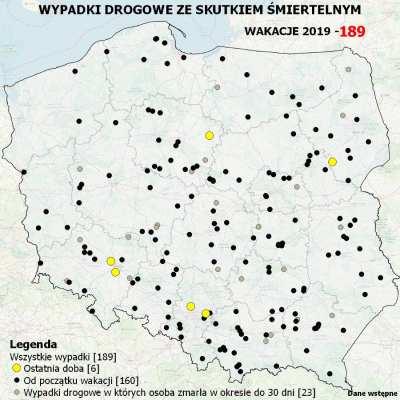 Birbirgo13 - MAPA WYPADKÓW DROGOWYCH ZE SKUTKIEM ŚMIERTELNYM - WAKACJE 2019


Minął 2...