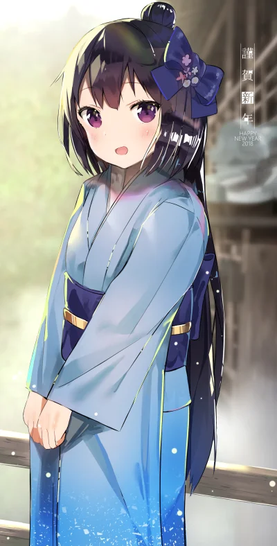 S.....z - #randomanimeshit #originalcharacter #kimono #violeteyes #longhair #blackhai...