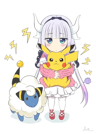 lolikon - #randomanimeshit #loli #kannakamui #pokemon #pikachu #mareep #kobayashisanc...