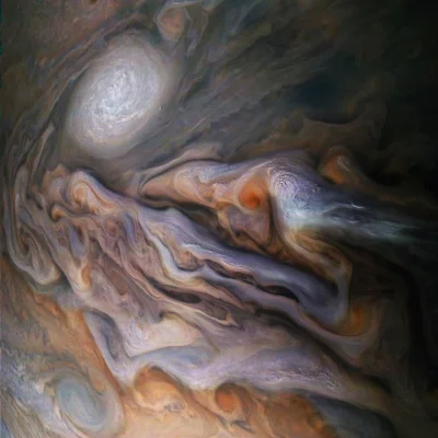 ntdc - Jowiszowe chmury uchwycone przez sondę Juno 29 października 2018 roku podczas ...