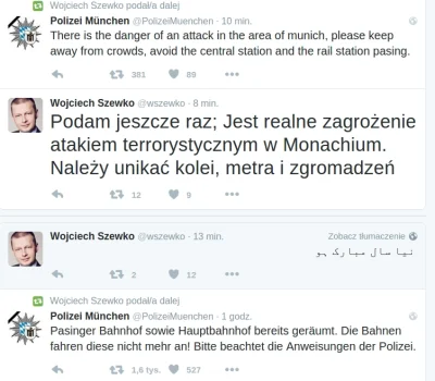 o.....5 - Jest realne zagrożenie atakiem terrorystycznym w Monachium. Należy unikać k...