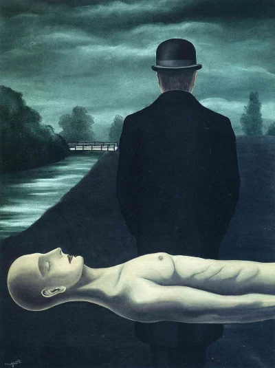 Malandrino - #sztuka #surrealizm Rene Magritte The musings of the solitary walker, 19...