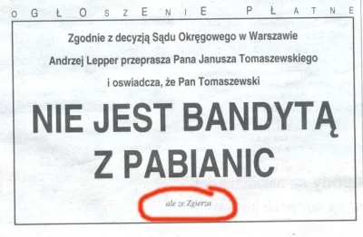 v.....i - Andrzej Lepper to miał jaja do sądowych przeprosin