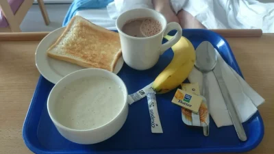 settogo - Śniadanie w londyńskim szpitalu sprzed tygodnia. Obiady były trochę bardzie...