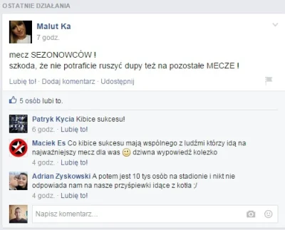 ElGordo - [ #lechpoznan #legia ]
Wchodzę sobie na wydarzenie na Facebooku Lech Pozna...
