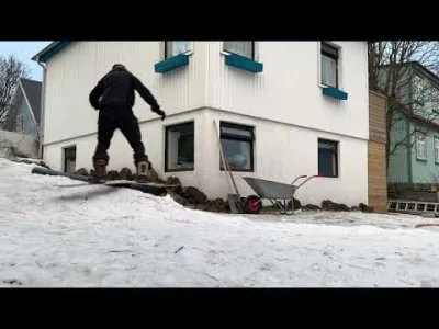 draobwons - kolejna ogrodkowa sesja, tym razem z kumplem ( ͡° ͜ʖ ͡°) 
#snowboard #czu...