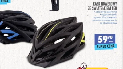tennlan - co myślicie o nowym kasku z biedronki? ktoś ma, używa?
#rower #biedronka