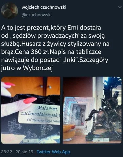 P.....o - Kwintesencja polskiego patriotyzmu: Tandetny husarz z podrabianego brązu ot...