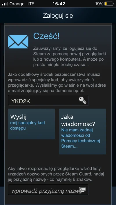 barov07 - @iMarek22: Przecież tam nie ma takiego przycisku. "Wyślij mój specjalny kod...