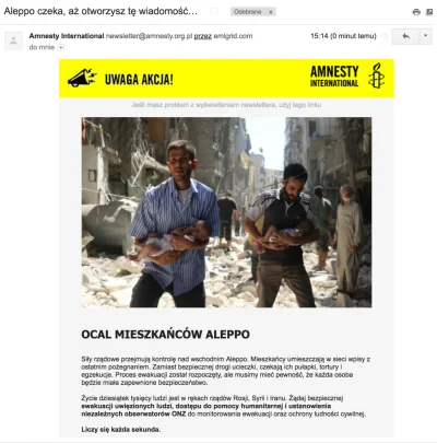 Suchy_ - Takie maile wysyła Amnesty International.
#syria #aleppo