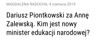 Niss - No nieźle, ministrem edukacji zostaje gość z błędem ortograficznym w nazwisku
...