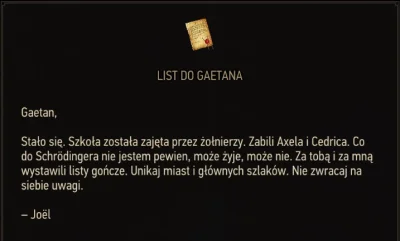 Fitman - Właśnie trafiłem na taki list grając w wiedźmina. Trochę prychłem.

#hehes...