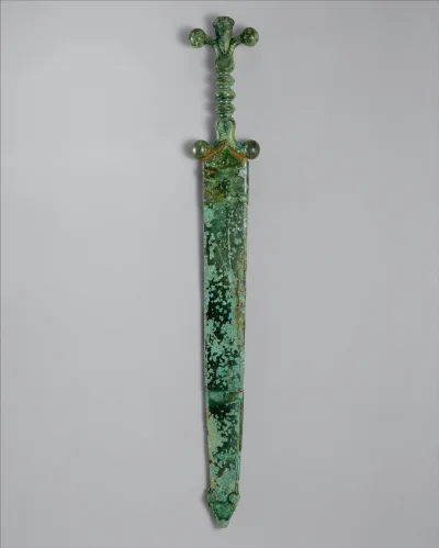 myrmekochoria - Celtycki miecz (50 cm), Europa 60 rok przed naszą erą. Ostrze złączył...