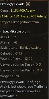 DrFly - Broń z gry Lineage 2 o niecodziennej nazwie i dość ciekawym opisie :P