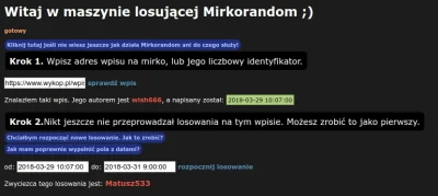 wish666 - Zwycięzce losowania @Matusz533: 
proszę o kontakt na PW