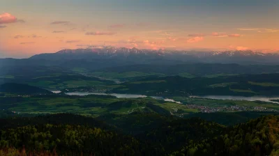 Z.....u - Tatry z Lubania o zachodzie. To chyba jedna z lepszych panoram w Beskidach....