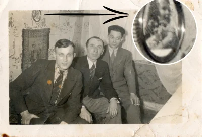 alan-jakman - Zeskanowałem zdjęcie pradziadka (ten w środku) z ok. 1935 roku w wysoki...