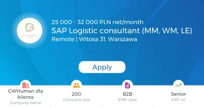 JustJoinIT - Ci konsultanci SAP to mają życie... ( ͡° ͜ʖ ͡°) Nawet 32K netto! 
https...