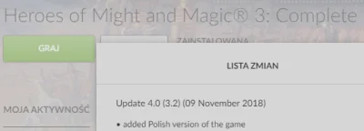 m.....e - Dzisiaj gog wypuścił aktualizację do Heroes 3 - dodali polską wersję! Ale b...