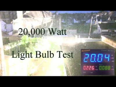 D.....e - 20,000 Watt Light Bulb Test 
#elektrotechnika uwaga uwaga #elektronika to ...