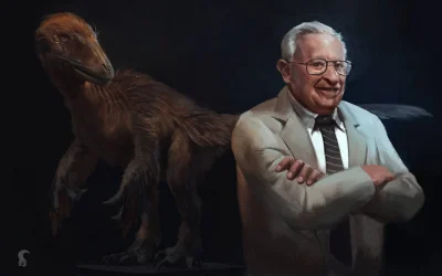 Trajforce - John Ostrom i jego dość znane odkrycie - deinonych

#paleoart #paleonto...