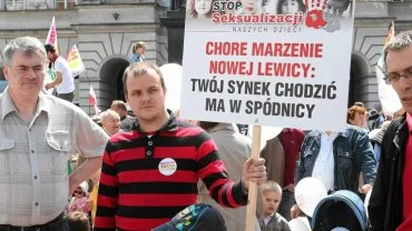 l.....e - Marsz dla Życia z dziwnymi hasłami: "Seks - deprawatorze odejdź w pokorze"....