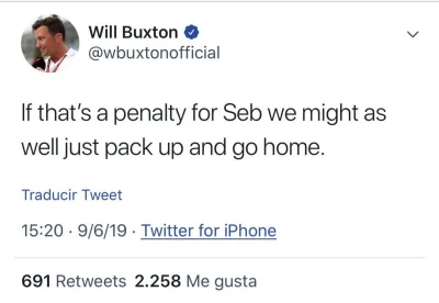 Reepo - Tweet Buxtona, który został usunięty tuż po otrzymaniu kary przez Vettela
#f...