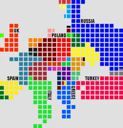 marcelus - #mapy #mapy #mapporn Gdyby europejskie kraje były tak duże jak wielkość ic...