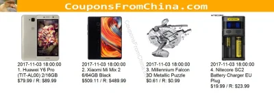 n____S - Kupony działające za 14 minut (2017-11-03 18:00:00 CET):

1. Huawei Y6 Pro...