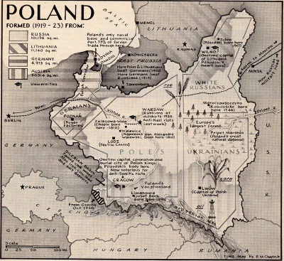 Zwiadowca_Historii - Mapa Polski z amerykańskiego Time’a z 1939 roku Z wieloma ciekaw...
