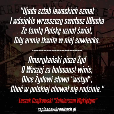 underrated - "Amerykański pisze Żyd o waszej za holokaust winie...choć w polskiej cho...