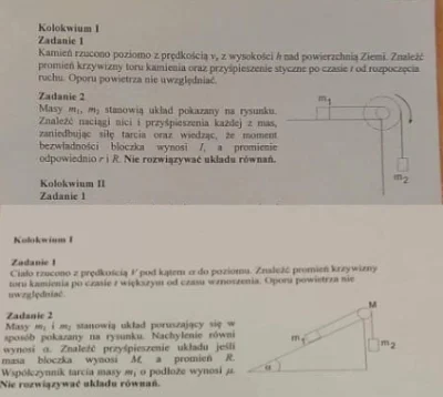 Yakooo - Czy pomógłby ktoś w rozwiązaniu tego kolokwium? Bardzo mi zależy! :(

#fiz...