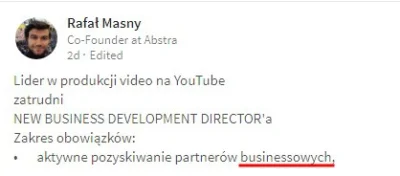 Pooffy - Kto chce zostać new business development directorem, żeby pozyskiwać partner...