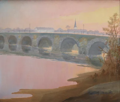 My-serotonin - Olof Walfrid Nilsson "East Bridge, Karlstad" 1951
#sztuka #malarstwo