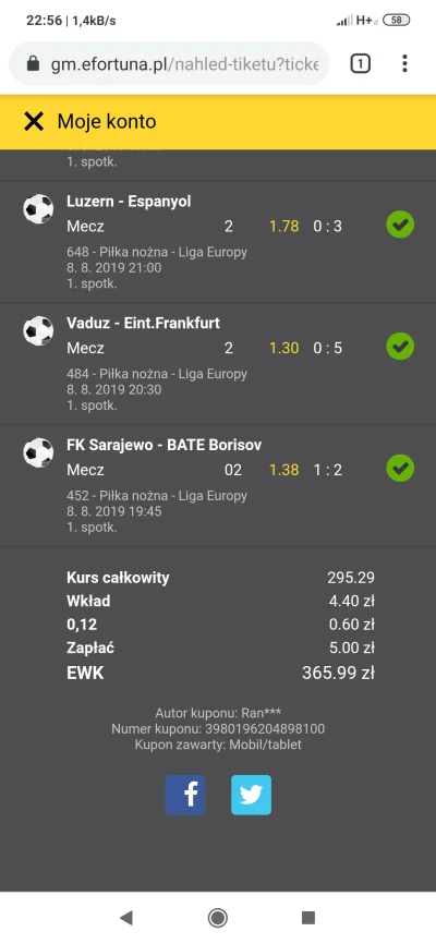 Rangy - Liga Europy dała ( ͡º ͜ʖ͡º) Byłoby 1300 ale Atromitos DNB

#bukmacherka