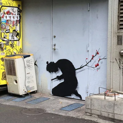ColdMary6100 - Sztuka na ulicach Tokio. "Seppuku" autorstwa Pejaca
#kwp #streetart