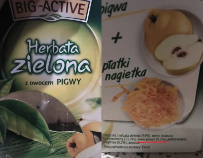 posuck - Banda decydentów ( ͡° ʖ̯ ͡°)
Herbata Big Active, zielona z PIGWĄ
#herbata ...