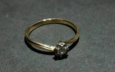 emixel - Mirki pierścionek złoty zaręczynowy z brylancikiem na sprzedaż mam. Nie pykl...