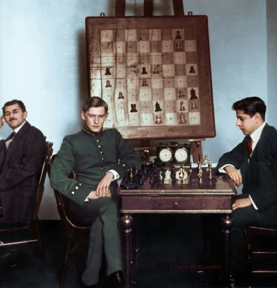 Z.....i - Capablanca vs alehkine 1913 #szachy #historiajednejfotografii