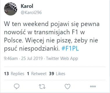 TiagoPorco - Ciekawe o co chodzi?
https://twitter.com/Karol296/status/11542969189541...