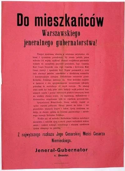 travelove - Niemcy i Austro-Węgry obiecały wskrzesić Polskę już w 1916 roku:

https...