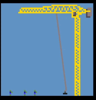 mab122 - #gamedevjam #lowrezjam Smashing zombies with crane? Building fortifications ...