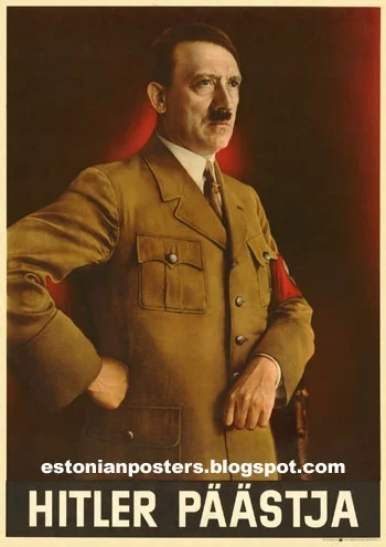 rasowecytaty - "Hitler Päästja" czyli po estońsku "Hitler zbawiciel"- estoński plakat...