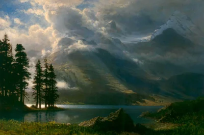 M.....a - Albert Bierstadt - "Krajobraz PN Grand Tetons", 1870 r.

#sztuka #art #ob...