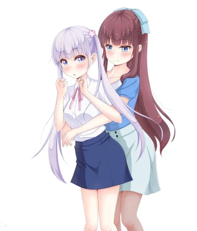 l.....f - #randomanimeshit #newgame #aobasuzukaze #hifumitakimoto #yuri #anime #pixiv...