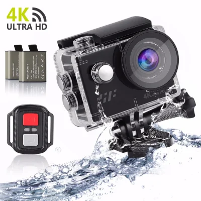 konto_zielonki - Kamera sportowa Siroflo Ultra HD, 4K z dwiema bateriami, pilotem i a...