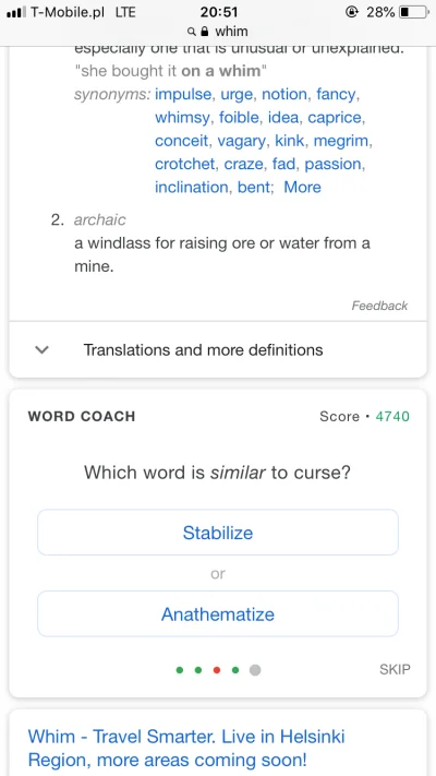 Jakubaty - #angielski
Google dodało cos takiego jak word coach, polecam