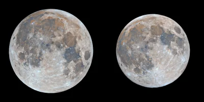 namrab - Porównanie wielkości Księżyca w perygeum (28 września 2015, odległość 352800...