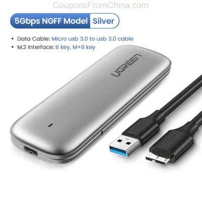n____S - Ugreen NVMe M.2 SSD Enclosure - Banggood 
Cena: $17.99 (68.51 zł) / Najniżs...