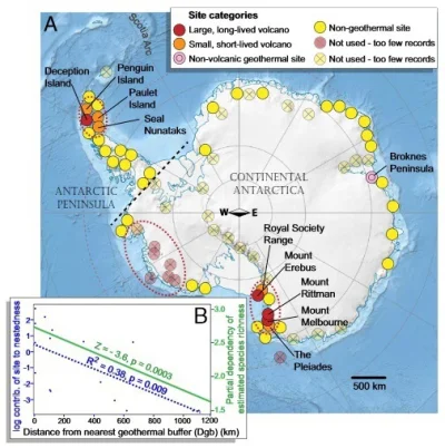 T.....l - Mapa aktywnych i nieaktywnych wulkanów na Antarktydzie
#swiat #ciekawostki...